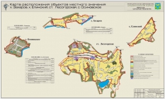 Карта расположения объектов местного значения х.Захаров, х.Елинский, ст.Лесогорская, с.Осиновское